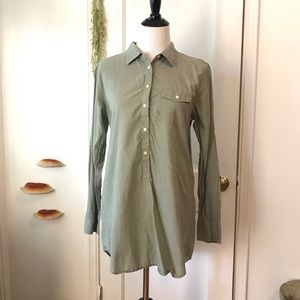 Green J Crew Button-down Tunic